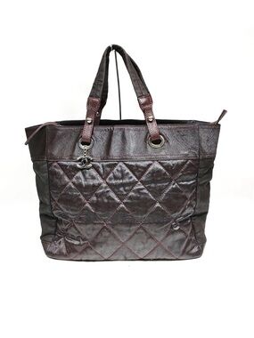 Chanel 
Burgundy Paris-Biarritz Tote Bag